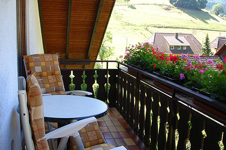 Balkon Ferienwohnung Dachgeschoss,  Haus Brengartner - Münstertal